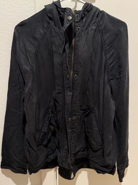 American Eagle Outfitters Black Hooded Jacket
